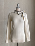 Remine Line Ribbon Tie Knit