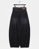 Benyl Stud Balloon Fit Washed Denim Long Pants