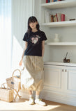 Miyucat Crop Short Sleeve Tee
