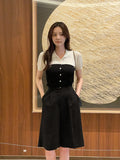Angel Linen Pintuck Banding Half Slacks