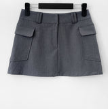 Leaf pocket mini skirt