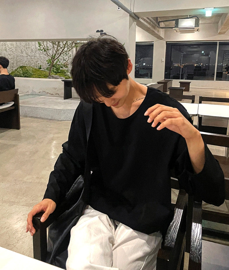 【COSYHARU】U-neck silky cotton long sleeve tee COSYHARU (コシハル) - Uネックシルキーコットン長袖Tシャツ / U