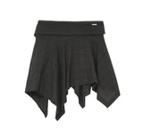 Unbalanced flow mini skirt