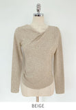 Delo Shirring Unbalanced Drape Knit