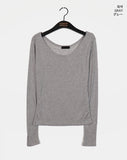 Carat Layered See-Through Tencel U-Neck T-shirt