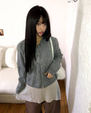 Pora Stripe Dot Color Matching Long T-Shirt