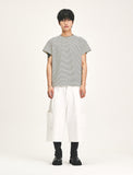 STRIPE CAP SLEEVE KNIT
