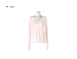 Myou V-neck See-through Button Cardigan