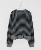 Ralky Stripe Frill Cardigan