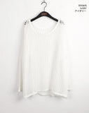 Leaking Punching Net Oversized Fit Knitwear