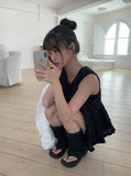 Kinu Frill Sleeveless Layered Blouse