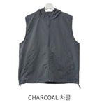 Nylon Crop Hood Vest