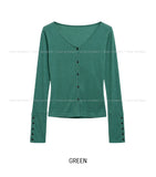 Luca V-neck Button Tencel Cardigan
