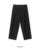 Leaf double pin tuck string wide slacks