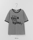 [Unisex] Rorun Printing Ringer Over Short Sleeve Tee