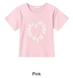 Harni Boucle Embroidery Crop Tee