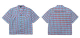 Newtro Open Collar Check Short Sleeve Shirt