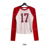 Seventeen raglan ribbed long sleeves