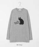 [unisex] Nady Cat Printed Over Long Sleeve Tee