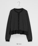 Kunie Stripe Frill Cardigan