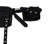 Button Strap Multi Pocket Belt Bag