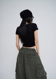 Vintage washing Bermuda cargo pants