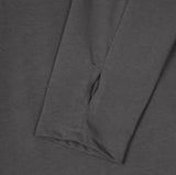 Barrel Diagonal Cropped Henley Long Sleeve