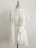 Hens Halter Tie Chiffon Blouse (Belt set)