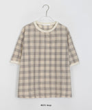 Yoha Color Matching Check Short Sleeve Tee