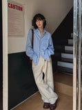 Evan Twill Cotton Wide Pants