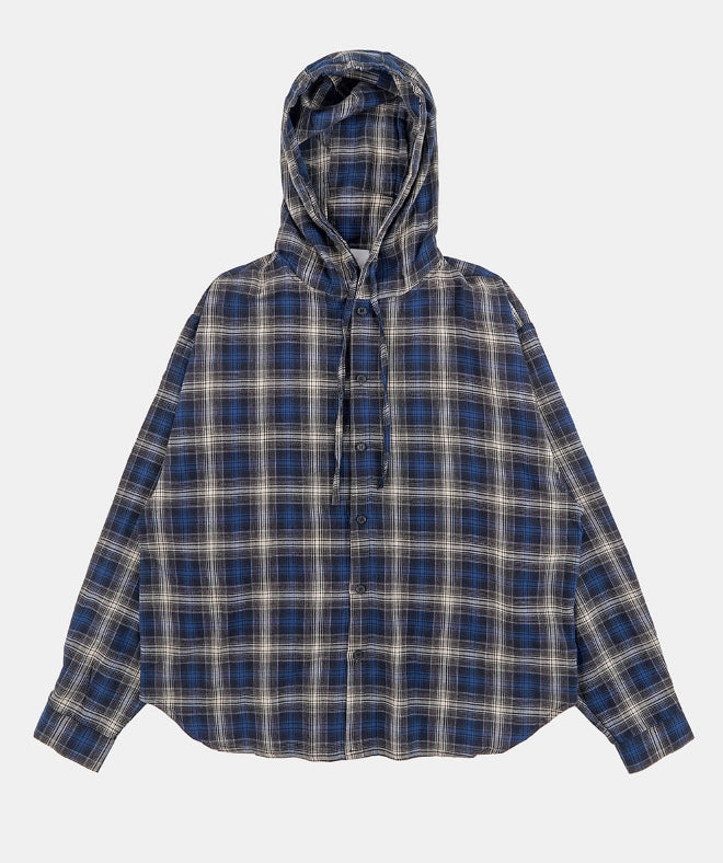 Raucohouse cut-off check overshirt