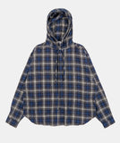 Retro over check hood shirt