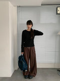 [BAONHAUS] Benir Round Ribbed Long Sleeve Tee