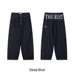 Dape embroidered fly denim pants