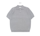 Lebe Boucle Short Sleeve Collar Knit