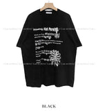 Flowing Lettering Printing Short Sleeve T-shirt