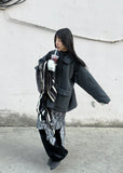 CHECK FRILL UNBAL SK