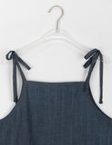 Kuyun Denim Strap Sleeveless One Piece