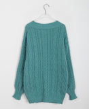 Lyotin V-neck cable knit