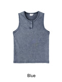 Toil Vintage Henley Neck Ribbed Sleeveless