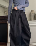 Vintz three-pin tuck balloon wide cotton pants