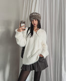 Jerry Double Button Pleated Skirt Pants