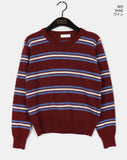 [Wool 20] Rican Stripe Wool Round Knitwear