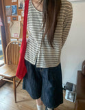 Vianne Stripe Sleeveless Cardigan Set