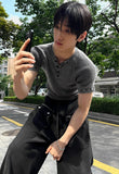 Grade Washing Lip Henry Muscle Short Sleeve Tee