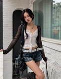 Liv Unbalance Lace Wrap Crop Sleeveless