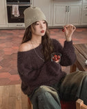 Wings Angora V-neck knitwear