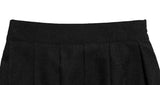 Juku suede midi pintuck skirt