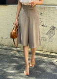 Andy Two Button Bermuda Half Slacks