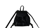Hitch Daily Black Leather Mini Backpack